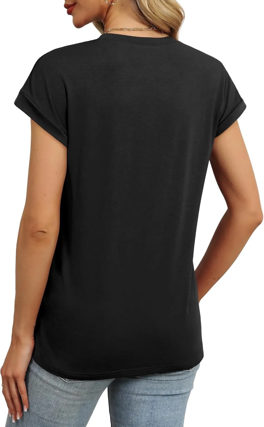 Alaroo Womens Summer Tops Short Sleeve Shirts Crew Neck Cute Trendy Tunic Blouses (S-3XL)