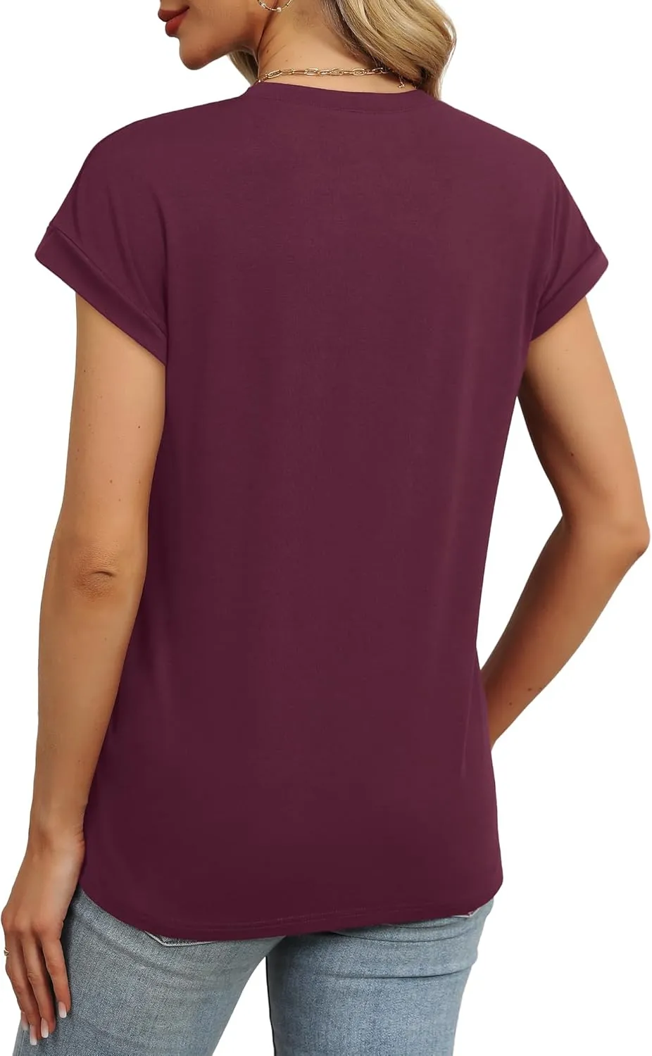 Alaroo Womens Summer Tops Short Sleeve Shirts Crew Neck Cute Trendy Tunic Blouses (S-3XL)