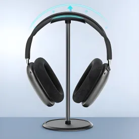 Aluminium Alloy Headset Holder with Storage Tray - 9.7" Tall Heavy Base for All Gaming PC Headphones Stand, AirPod Max Gamer Gifts (Classic Black)