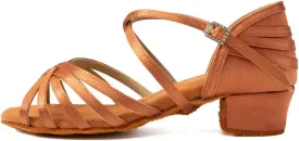AOQUNFS Girls Latin Dance Shoes Low Heels Tango Salsa Ballroom Practice Dancing Shoes,234-TL