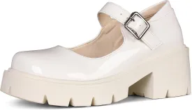 AOSPHIRAYLIAN Mary Janes Platform Mary Janes for Women Round Toe Dress Shoes for Women Ankle Strap Chunky Heel Uniform Women's Pumps