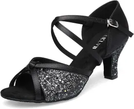 Ballroom Dance Shoes Women, Latin Salsa Bachata Practice Performance Dancer Shoes