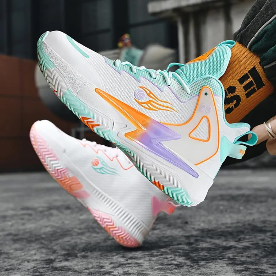 Basketball Shoes for Womens Mens Fashion Comfortable Volleyball Sneakers Breathable High Top Non Slip Outdoor Sport Woman Man Shoe