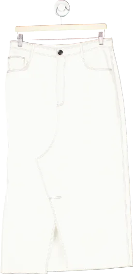 Bouguessa White Midi Skirt L