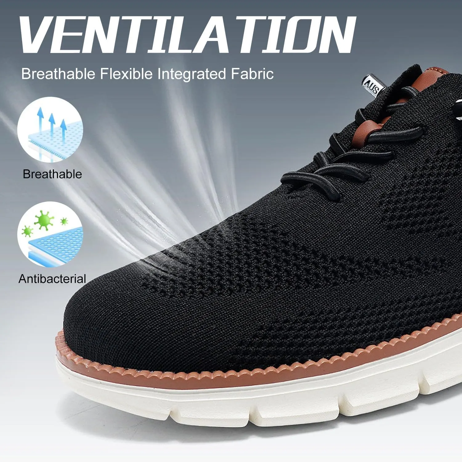 Breeze Shoes for Men Oxfords, Casual Shoes Breathable, Lightweight Walking Shoes