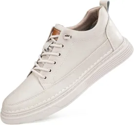 CERYTHRINA Elevator Shoes for Men - Height Increasing Sneakers, 2.5 Inches Taller, Leather Casual Shoes with Height Increase Insoles
