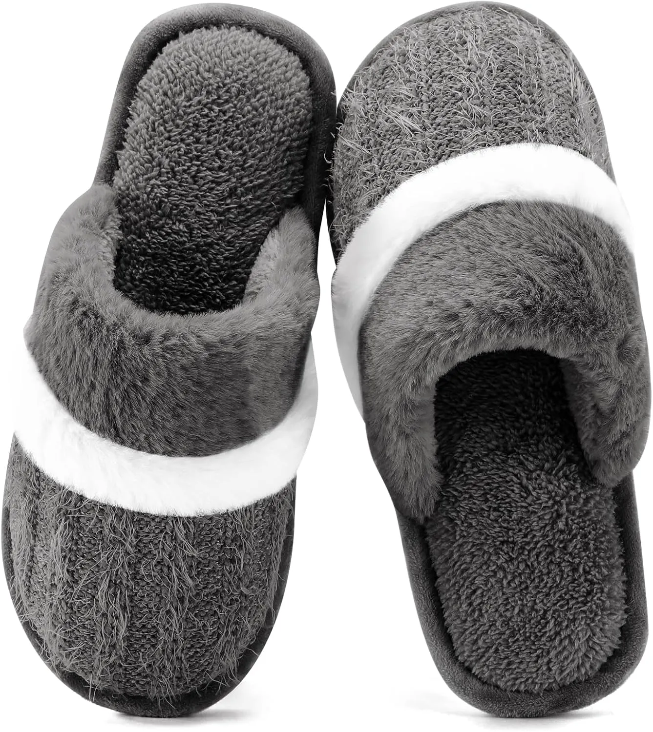 Cozy Slippers for Women Indoor and Outdoor Fuzzy House Shoes with Memory Foam Anti-Skid Sole Gifts for Women Mom Ladies