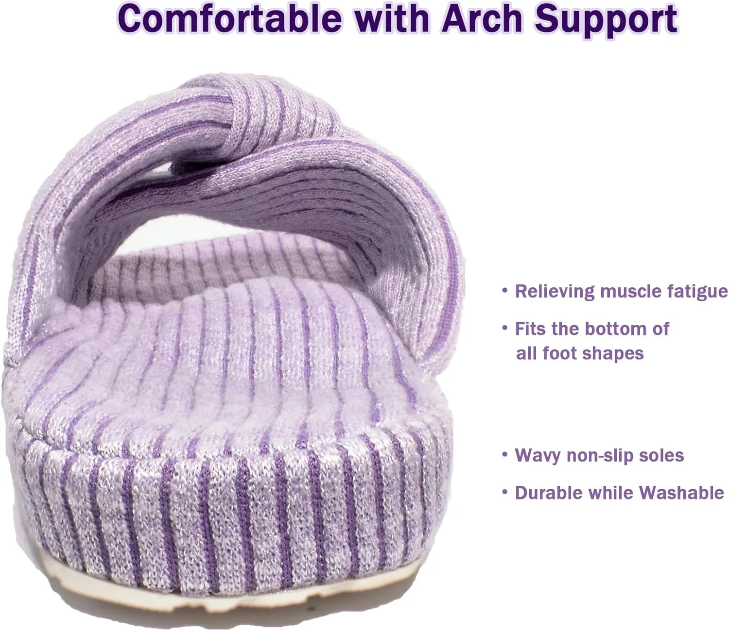 Cross Band House Slippers for Women, Memory Foam Platform with Arch Support Open Toe Bow, Comfy Cozy Trendy Gift Home Shoes for Indoor Outdoor Bedroom