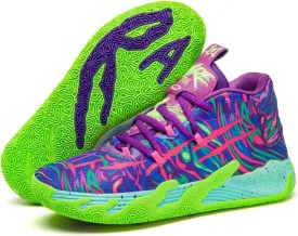 FOTN Womens Multicolour Lace Up Fashion Sneaker High-Top Casual Breathable Sports Athletic Walking Running Basketball Shoes