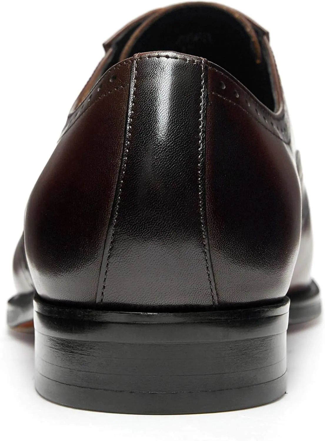 FRASOICUS Mens Dress Shoes with Genuine Leather in Classic Brogue Elastic Band Oxford Formal