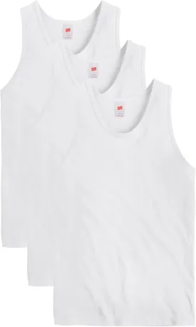 Hanes Men's Essentials Top Pack, Midweight Cotton Tanks, Sleeveless Shirts, 3-Pack