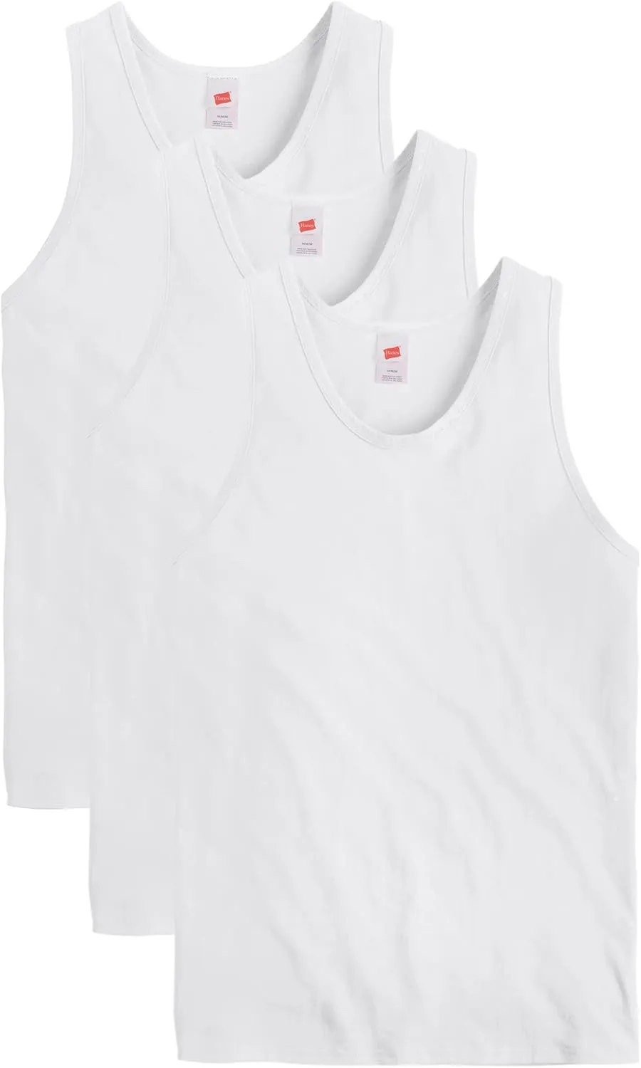Hanes Men's Essentials Top Pack, Midweight Cotton Tanks, Sleeveless Shirts, 3-Pack