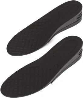 Height Increase Adjustable Elevator Shoe Lift Insoles for Men - 1 or 1.5 Inch Taller Heightening Liftkits - Size Large