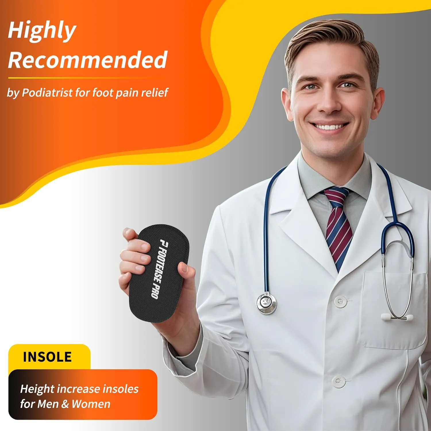 Height Increase Insoles Heel Lifts for Men Women Height Boosters Shoe Lifts for Plantar Fasciitis Heel Inserts with Heel Pain Relief