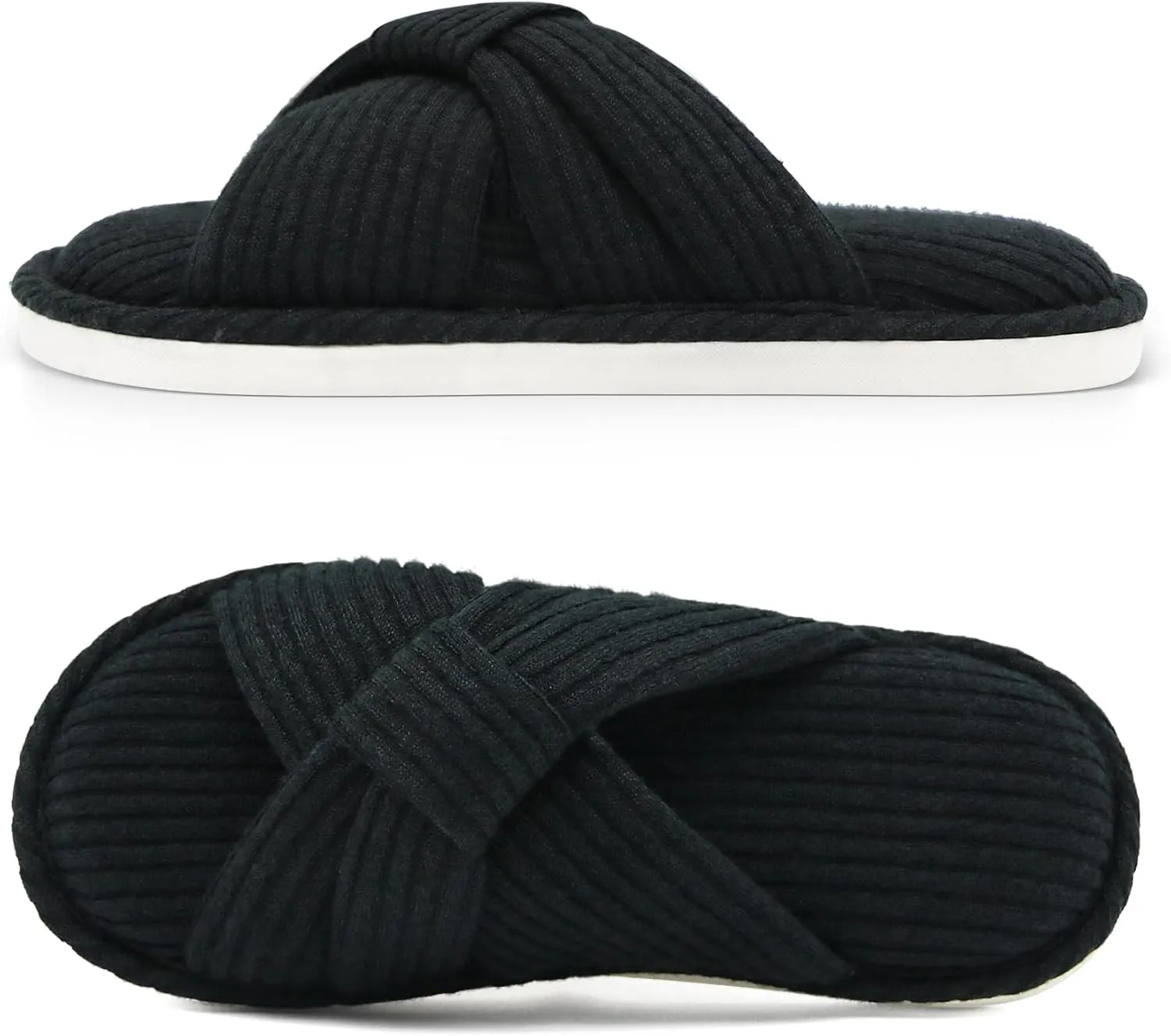 Jerzmy Cross Slippers for Women, Comfy Memory Foam House Bedroom Slippers Trendy Woman Gifts Home Shoes for Room Indoor Kitchen