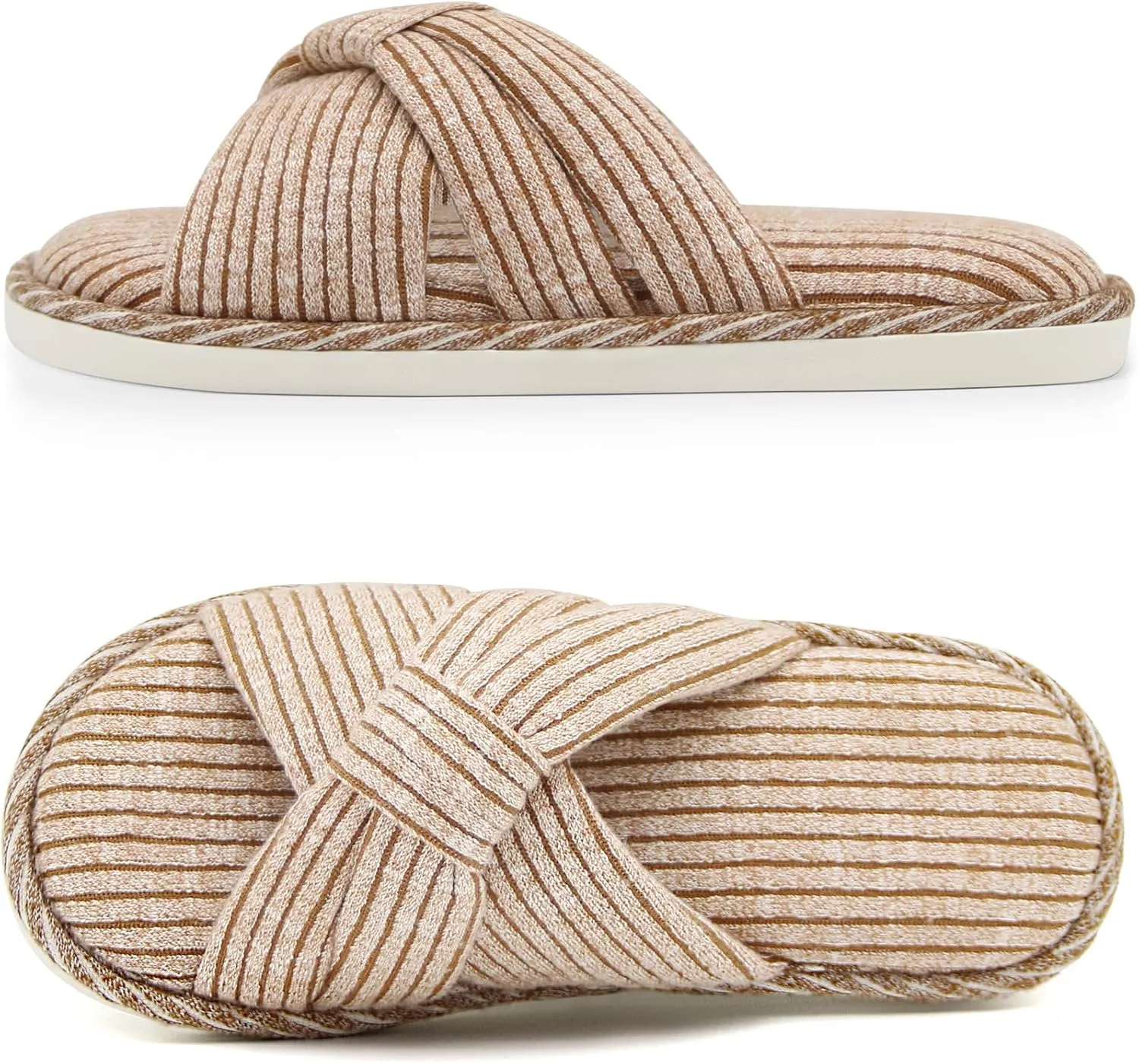 Jerzmy Cross Slippers for Women, Comfy Memory Foam House Bedroom Slippers Trendy Woman Gifts Home Shoes for Room Indoor Kitchen