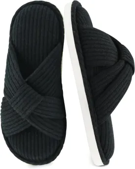 Jerzmy Cross Slippers for Women, Comfy Memory Foam House Bedroom Slippers Trendy Woman Gifts Home Shoes for Room Indoor Kitchen
