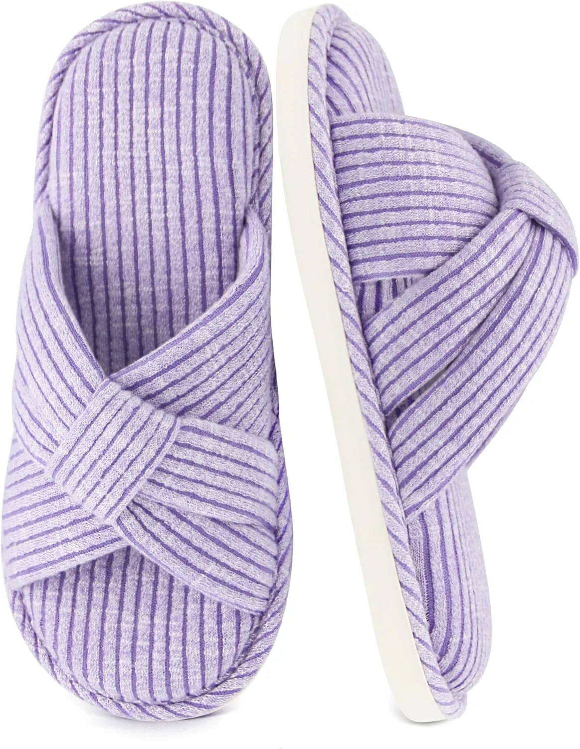Jerzmy Cross Slippers for Women, Cozy Soft Bow Memory Foam House Bedroom Slippers Trendy Woman Gifts Home Shoes for Room Indoor Kitchen