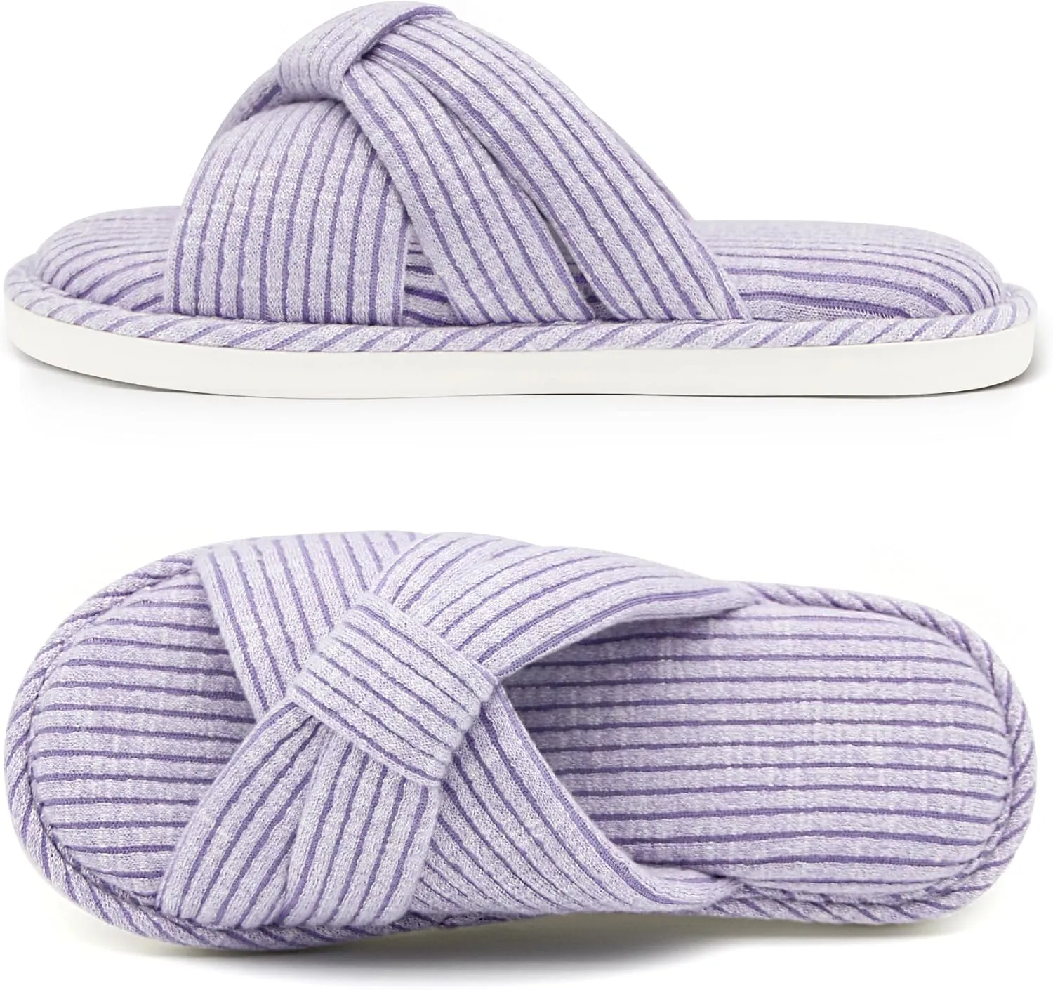 Jerzmy Cross Slippers for Women, Cozy Soft Bow Memory Foam House Bedroom Slippers Trendy Woman Gifts Home Shoes for Room Indoor Kitchen