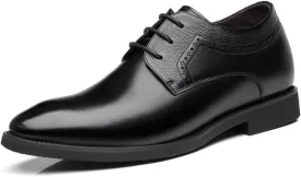 Men Elevator Oxford Dress Shoes Invisible Height Increasing Taller Elevator Formal Shoes Lace Up Fashion Shoes for Business Wedding