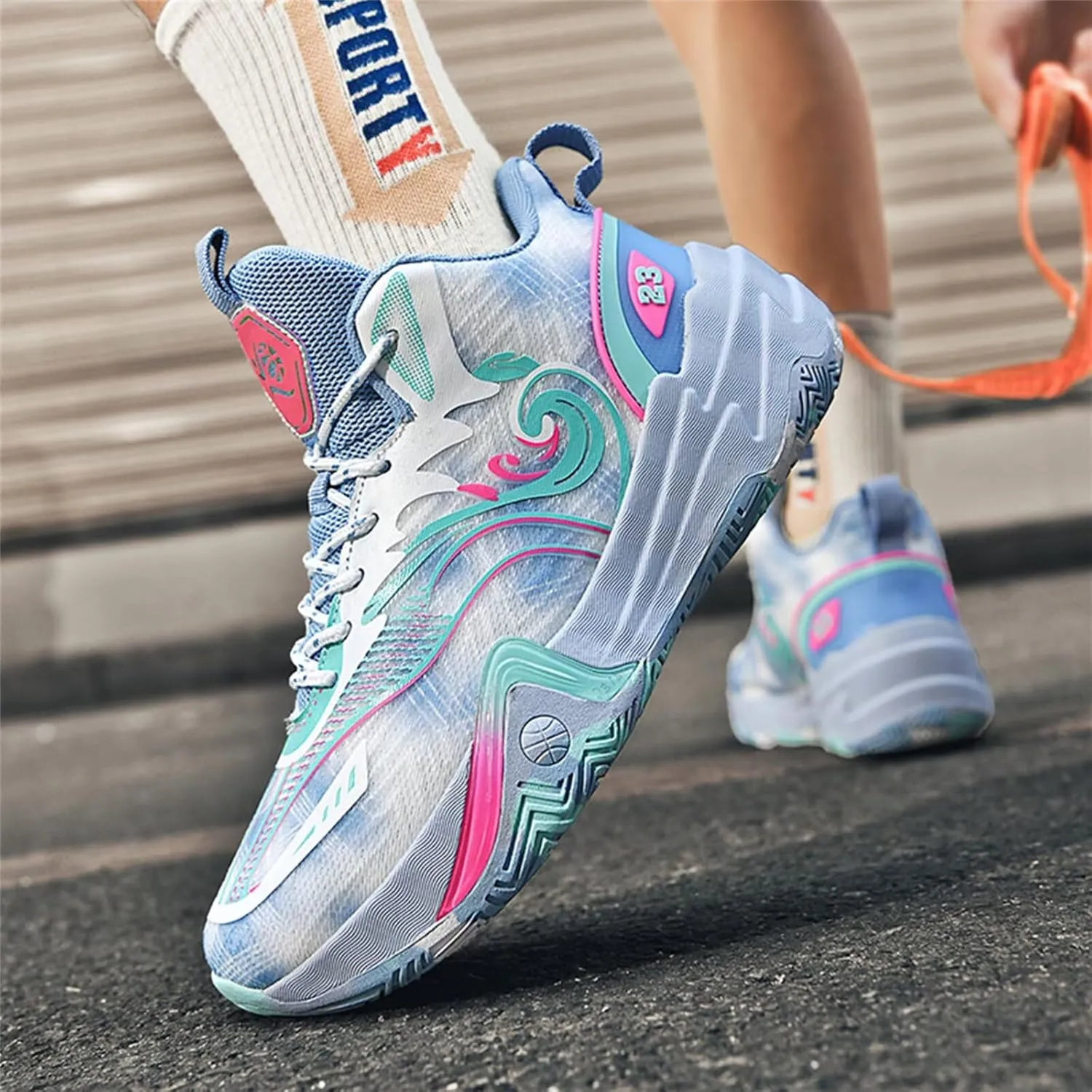 Men's Basketball Shoes for Women Breathable Non Slip Fashionable Comfortable Training Shoes Outdoor Sneakers