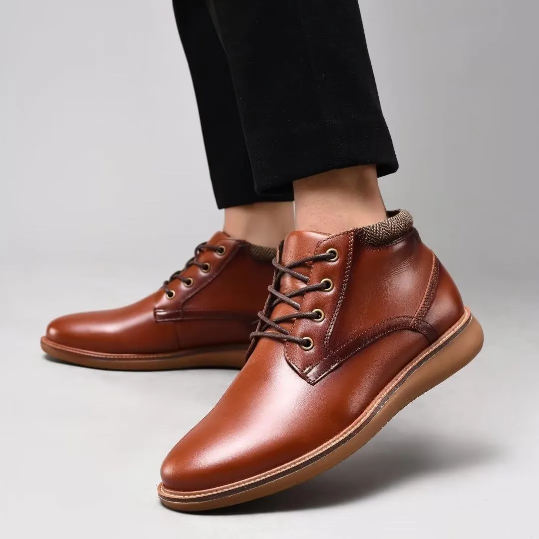 Men's Chukka Boots Genuine Leather Ankle Boot for Men Classic Casual Oxford Style Footwear