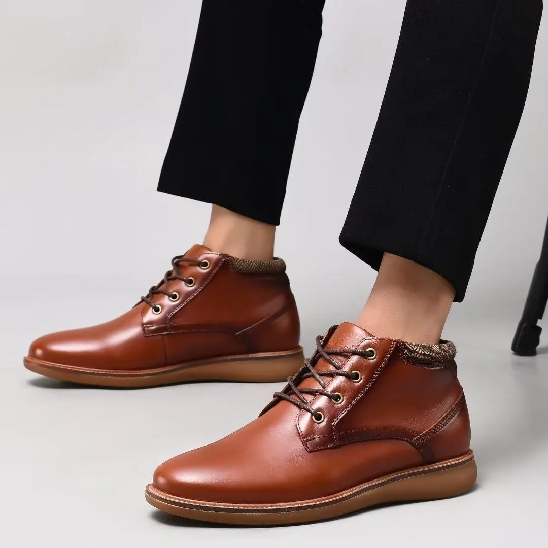 Men's Chukka Boots Genuine Leather Ankle Boot for Men Classic Casual Oxford Style Footwear
