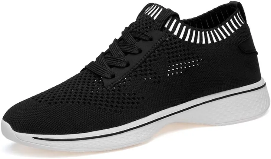 Men's Fashion Sneaker 2" (6cm) Height Increasing Elevator Shoes Lace up Soft & Flexible Removeable Taller Insoles