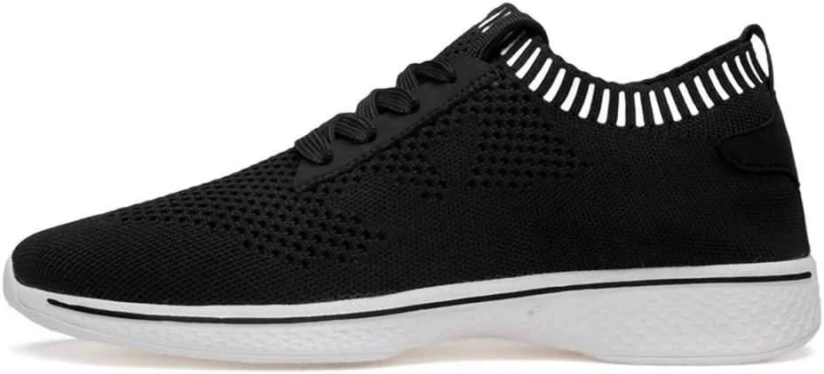Men's Fashion Sneaker 2" (6cm) Height Increasing Elevator Shoes Lace up Soft & Flexible Removeable Taller Insoles