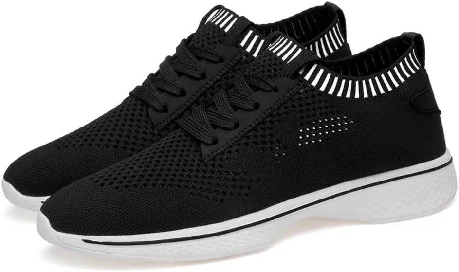 Men's Fashion Sneaker 2" (6cm) Height Increasing Elevator Shoes Lace up Soft & Flexible Removeable Taller Insoles