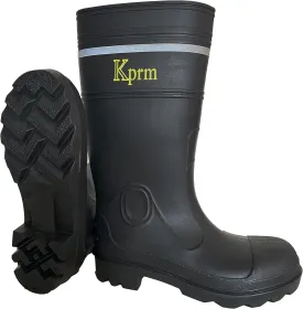 Men's Steel Toe Rain Boots PVC Rubber Boots Waterproof Fishing Boot Outdoor Non-Slip Work Boots