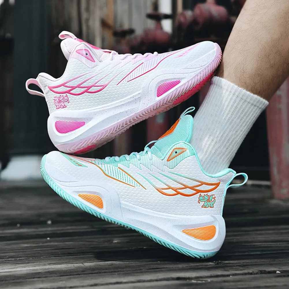 NCNDB Unisex Basketball Shoes Breathable Running Fashion Sneakers Anti Slip Cushion Sports Shoes for Running Walking Training