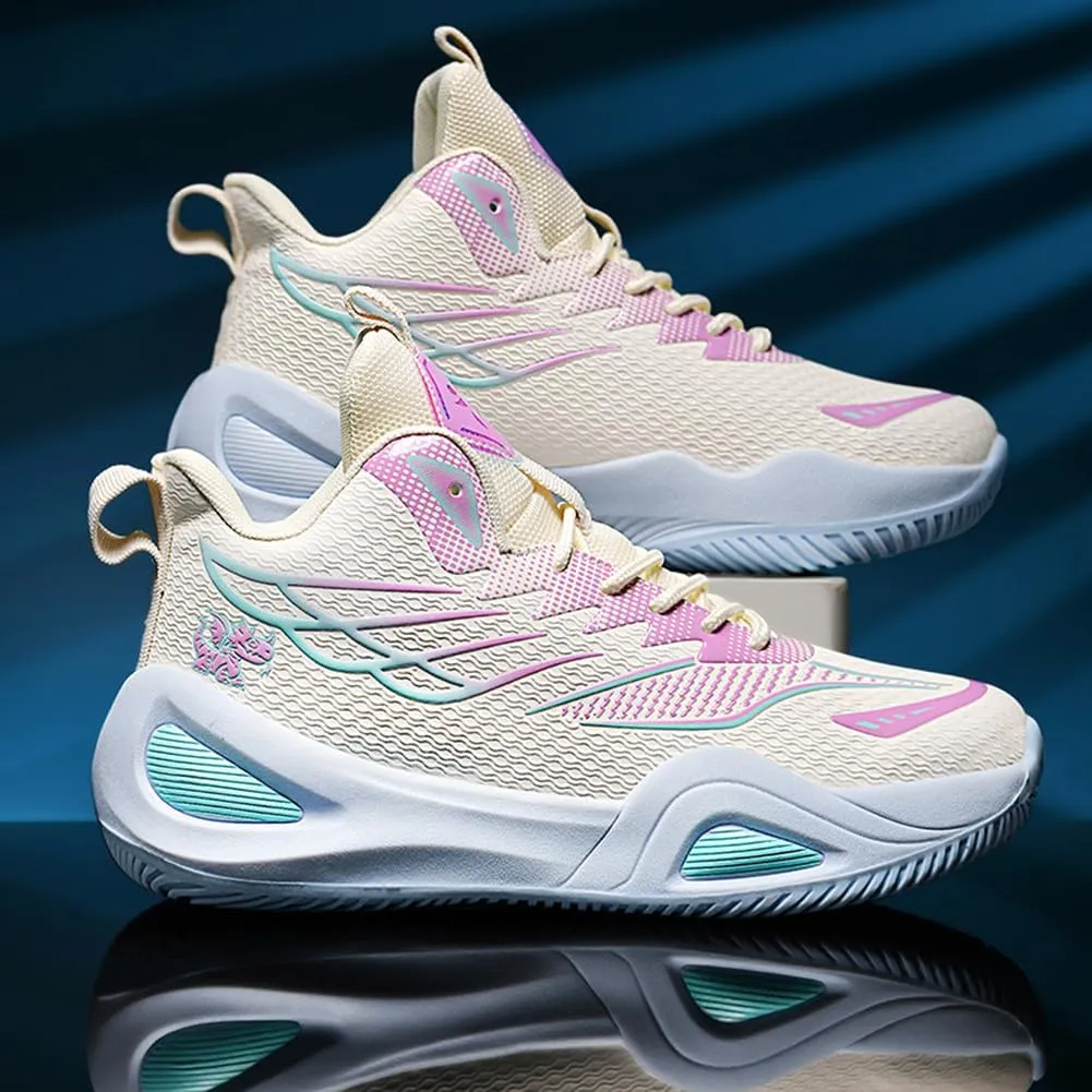 NCNDB Unisex Basketball Shoes Breathable Running Fashion Sneakers Anti Slip Cushion Sports Shoes for Running Walking Training