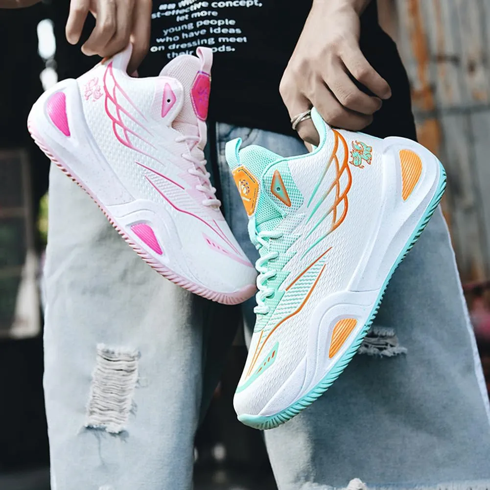 NCNDB Unisex Basketball Shoes Breathable Running Fashion Sneakers Anti Slip Cushion Sports Shoes for Running Walking Training