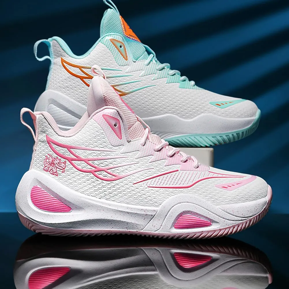 NCNDB Unisex Basketball Shoes Breathable Running Fashion Sneakers Anti Slip Cushion Sports Shoes for Running Walking Training