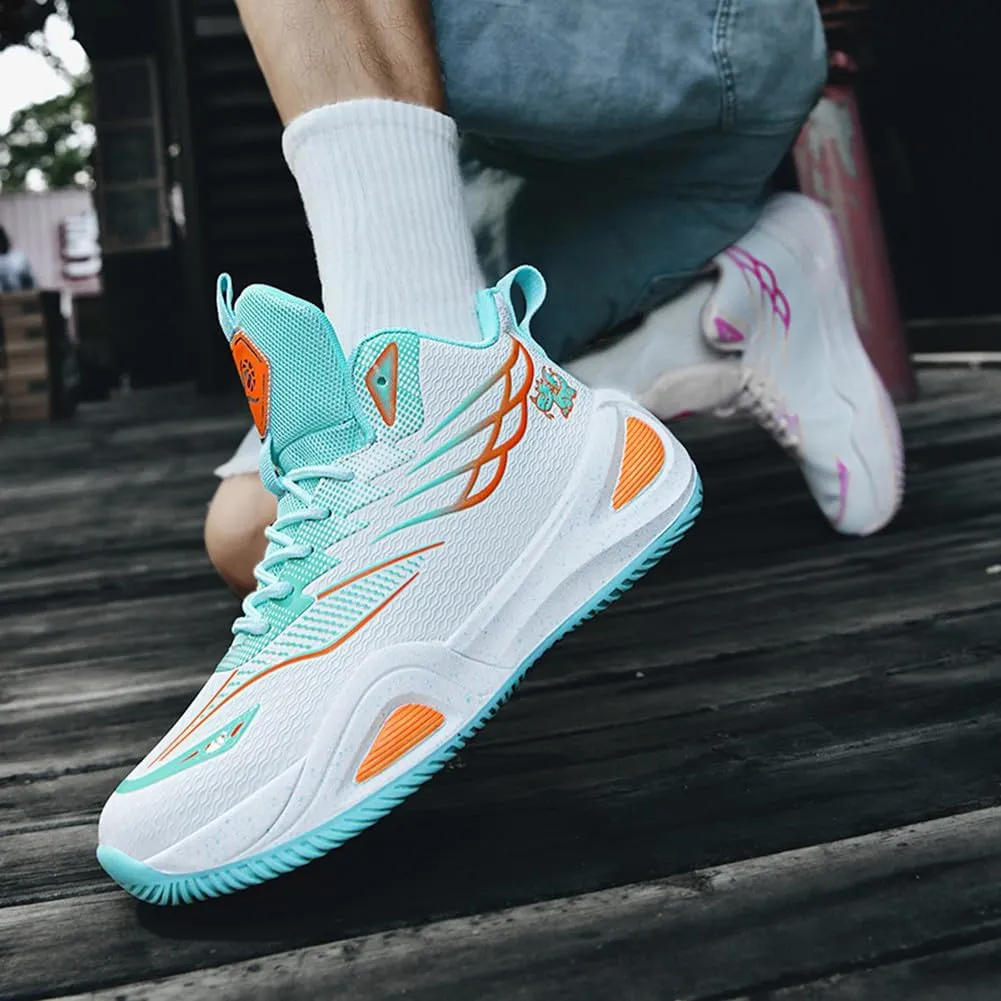 NCNDB Unisex Basketball Shoes Breathable Running Fashion Sneakers Anti Slip Cushion Sports Shoes for Running Walking Training