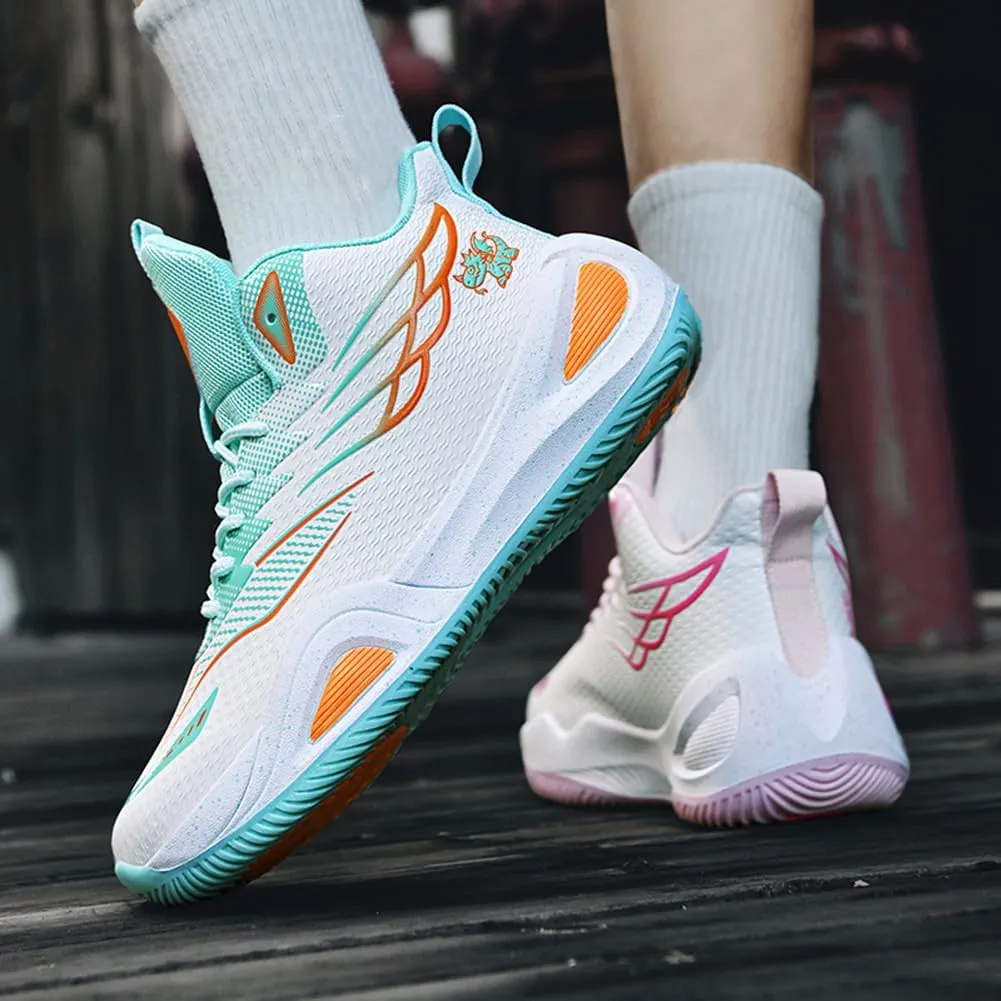 NCNDB Unisex Basketball Shoes Breathable Running Fashion Sneakers Anti Slip Cushion Sports Shoes for Running Walking Training