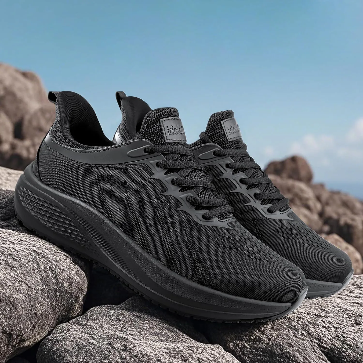 Non Slip Shoes for Men Food Service Work Shoes Restaurant Slip Resistant Hospital Walking Sneakers Breathable Lightweight Lace Up Shoes