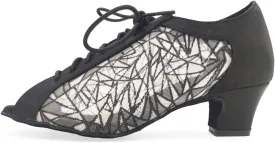 Practise Dance Shoes Black and Khak 4.5cm Woman Ballroom Shoes evk016