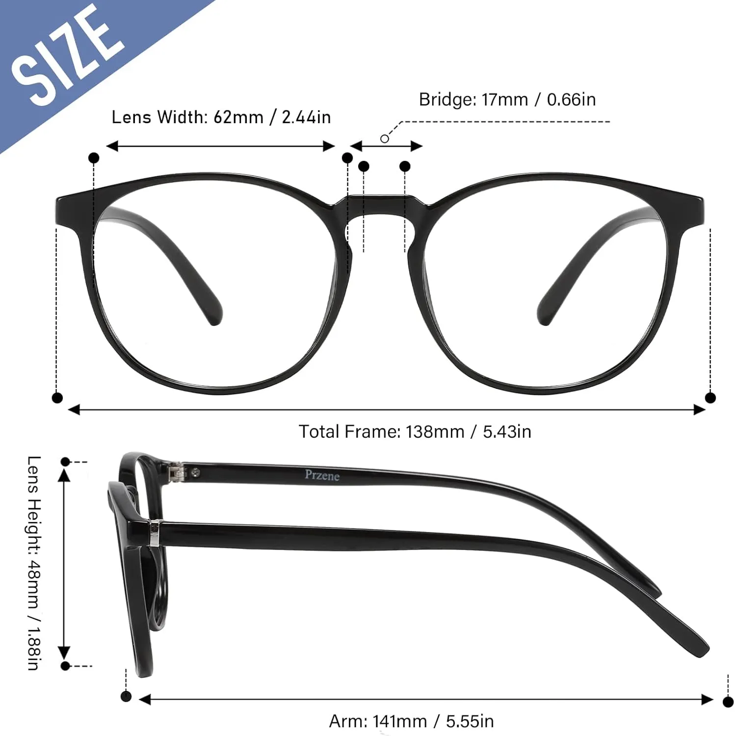 Przene 3 Pack Blue Light Blocking Glasses Women/Men,Retro Round Computer Glasses Anti Eye Strain/UV/Glare, Gaming Glasses. (Black/Crystal/Pink)