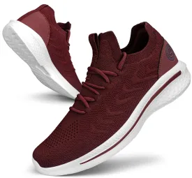 Pujcs Mens Walking Shoes Non Slip Running Shoes Breathable Slip on Sneakers Lightwight Gym Tennis Shoes for Men