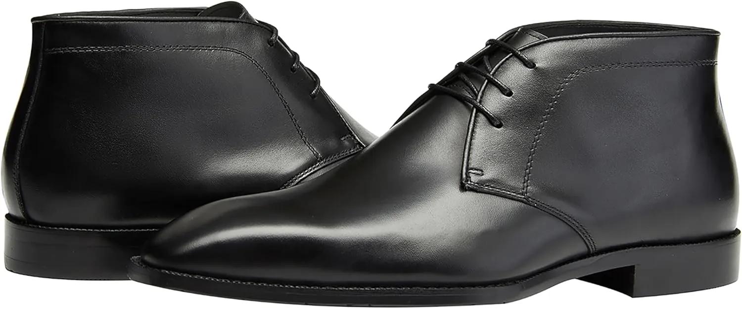 Santimon Men's Chukka Boots Leather Lace Up Classic Ankle Boots Business Casual Desert Boot