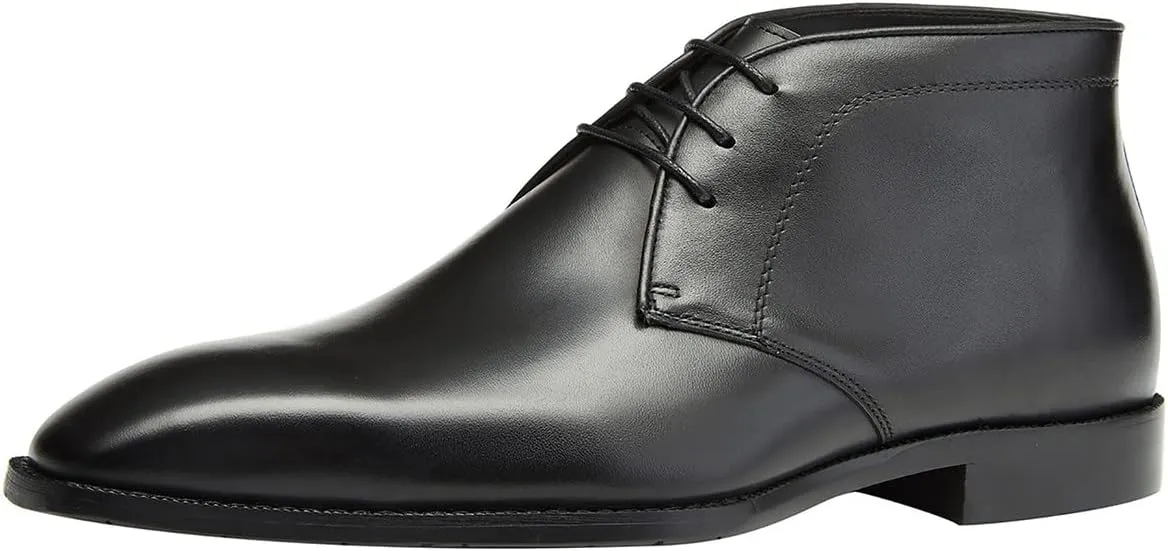 Santimon Men's Chukka Boots Leather Lace Up Classic Ankle Boots Business Casual Desert Boot