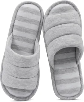 shevalues Open Toe House Slippers for Women Men Soft Cotton Indoor Shoes Memory Foam Slip On bedroom Slippers
