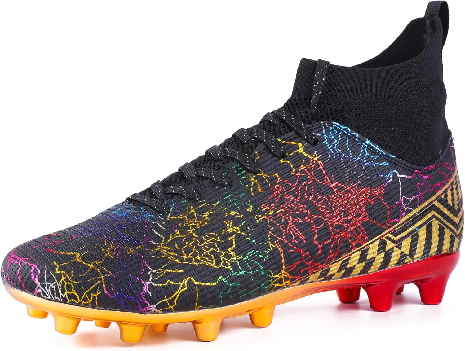 Soccer Cleats Mens Football Cleats Shoes Outdoor Youth High-Top Unisex Non-Slip Lightweight