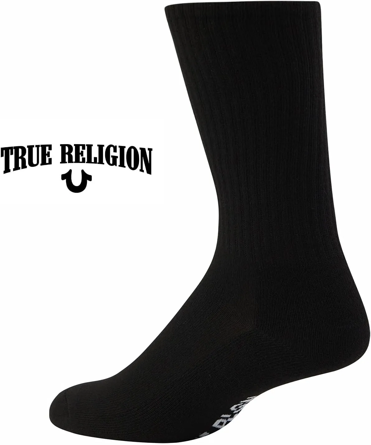 True Religion Mens 8 Pairs Crew Socks for Men Premium Athletic Men's Socks, Shoe Size 8-12
