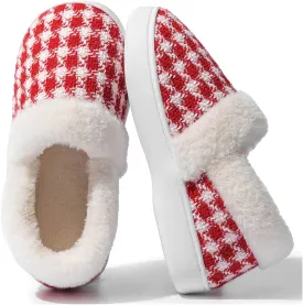 UBFEN Womens Mens Slippers Memory Foam Comfort Fuzzy Plush Lining Slip On House Shoes