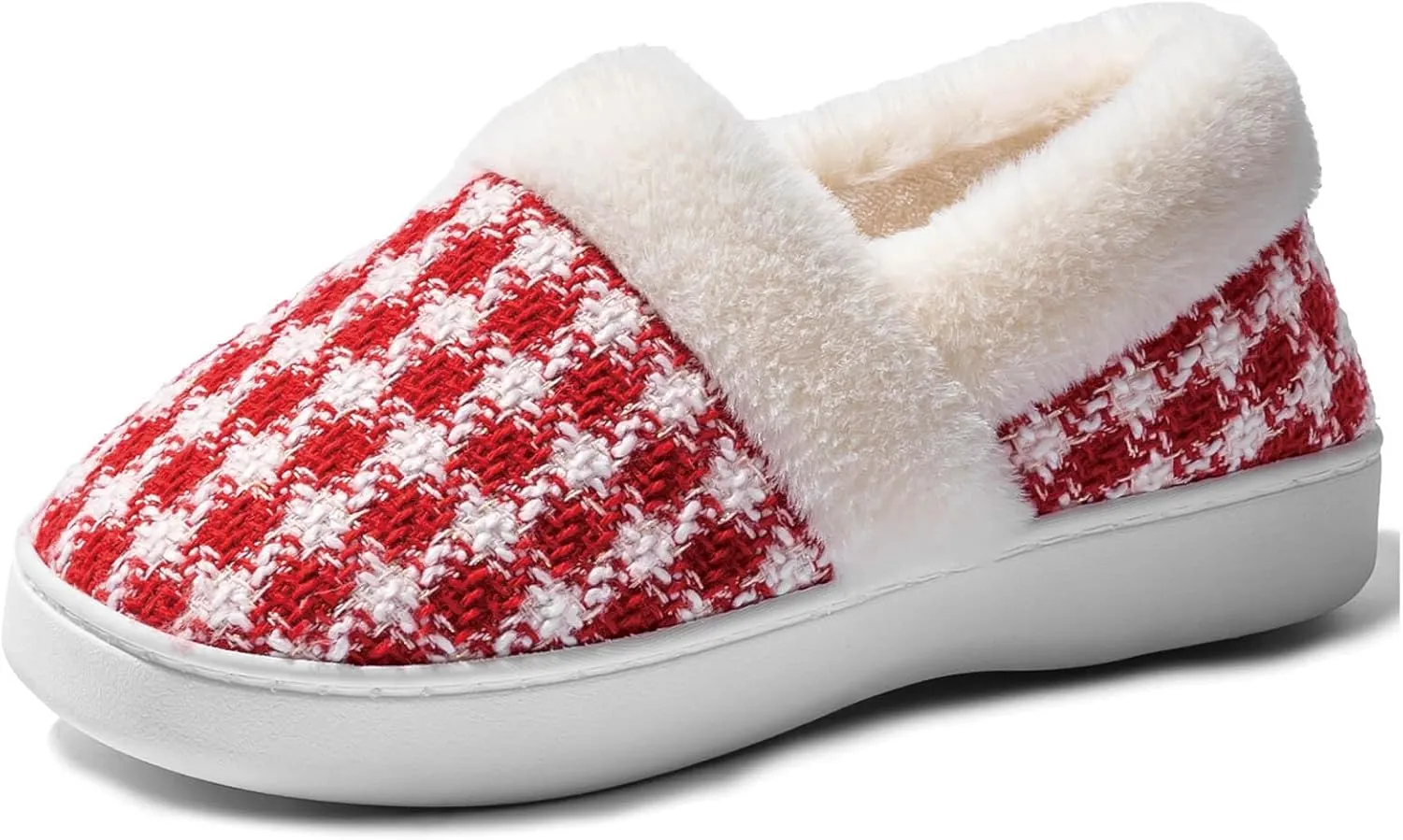 UBFEN Womens Mens Slippers Memory Foam Comfort Fuzzy Plush Lining Slip On House Shoes