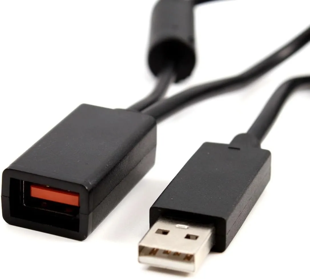 USB AC Power Supply Adapter Cable 9 Feet / 3M for Xbox 360 Kinect Motion Sensor, Black