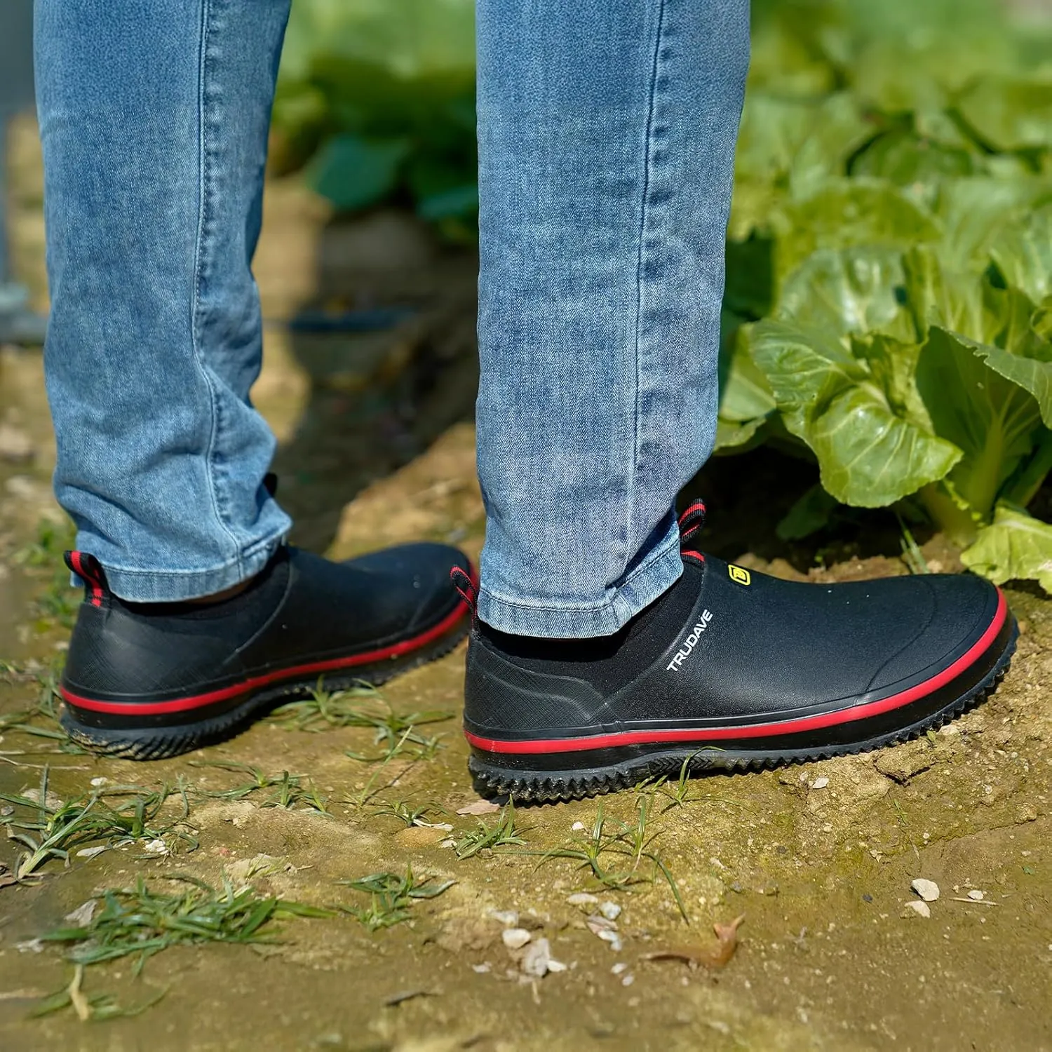 Waterproof Garden Shoes, Men's Rain Boots Women's Slip-On Footwear Rubber Neoprene Camp Booties Unisex Rain Shoe for Gardening, Farming, Car Wash, Lawn Care and Yard Work